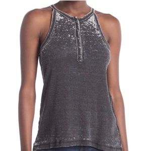 Susina Gray ribbed Henley. Size XS. Excellent condition